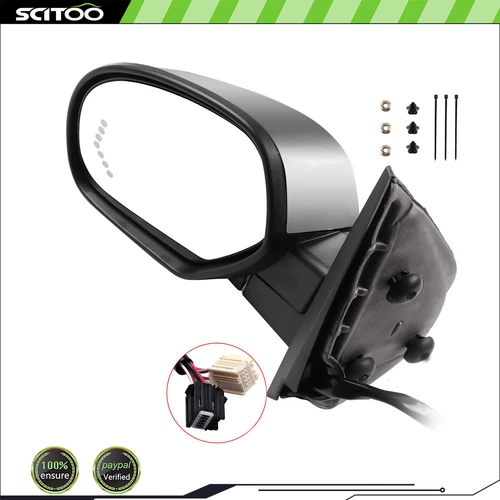 Fits 2007-2013 GMC Pickup SUV Mirror Power Heated Memory Signal Chrome LH Driver