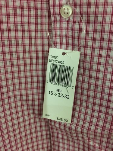Van Heusen Men's Casual Dress Shirt Checkered $45 Wrinkle Free Light Top - Picture 4 of 6