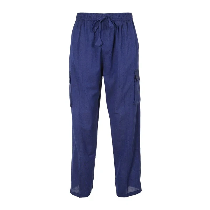 Lightweight Plain Cotton Cargo Trousers