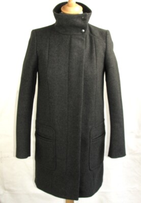 COMPTOIR DES COTONNIERS MANTEAU LONGUES LAINE GRIS T 34