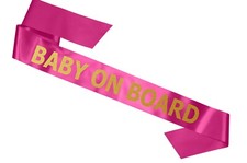 Luxury Baby on Board Sash for Baby Shower Decoration Gift Present Its a Girl