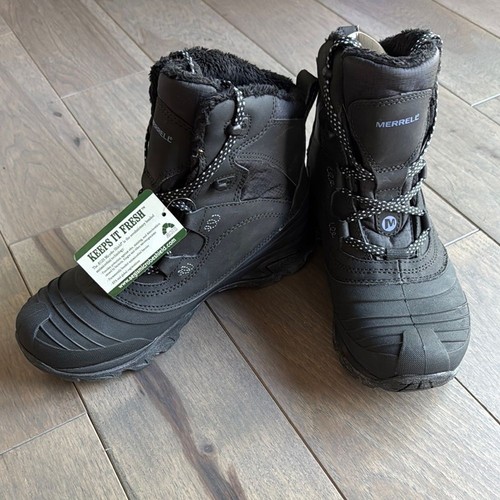 Stivali Merrell neri da pioggia e neve impermeabili Opti-Warm taglia 7 1/2 - Foto 2 di 8
