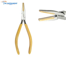 Brass Jaw Pliers Flat Nose Brass Lined Jaws Forming Holding Bending 6.25 Inch