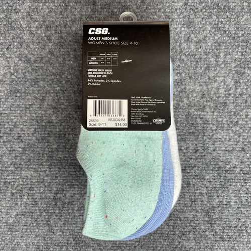 Low Cut Adult Socks Size Medium No Show 6 Pack - CSG Half Cushion - Picture 3 of 5