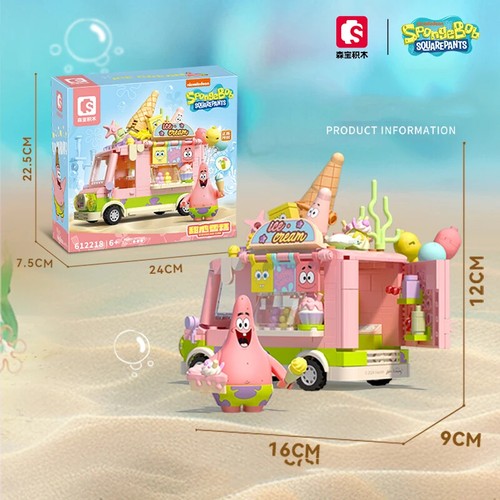 SpongeBob SquarePants Series Building Blocks Hamburger Car Patrick Star Bricks - Picture 13 of 23