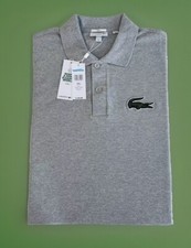 Lacoste 135 Men's Polo Shirt Grey Loose-Fit Short Sleeve XXL