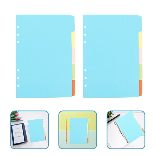 10 Pcs Colored Pages Binder Index Divider with Tab Tabs Dividers