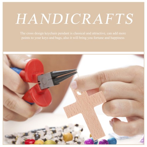 5 Pack Wooden Pendant Miss Small Charms Crosses for Jewelry Making - Zdjęcie 3 z 12