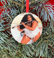Lizzo Flute CHRISTMAS TREE ORNAMENT Personalize Custom Engraving Magnet