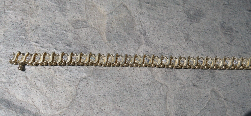 Oval Cut NATURAL Diamond 'S' Link Tennis Bracelet 7.5" 14k Yellow Gold 20 Grams - Picture 17 of 20