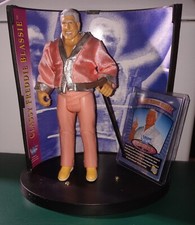 WWF CLASSY FREDDIE BLASSIE WRESTLING FIGURE & DISPLAY *NEAR-MINT* + CARD jakks