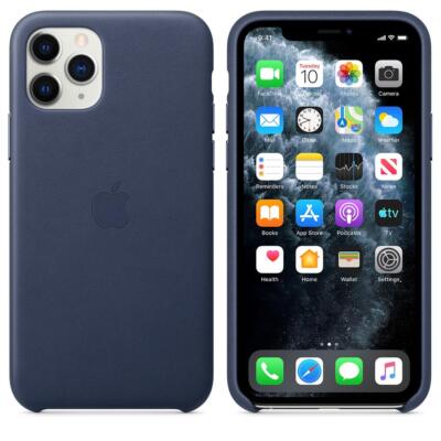 Original / Offizielle Apple iPhone 11 Pro Leder Case / Hülle - Mitternachtsblau
