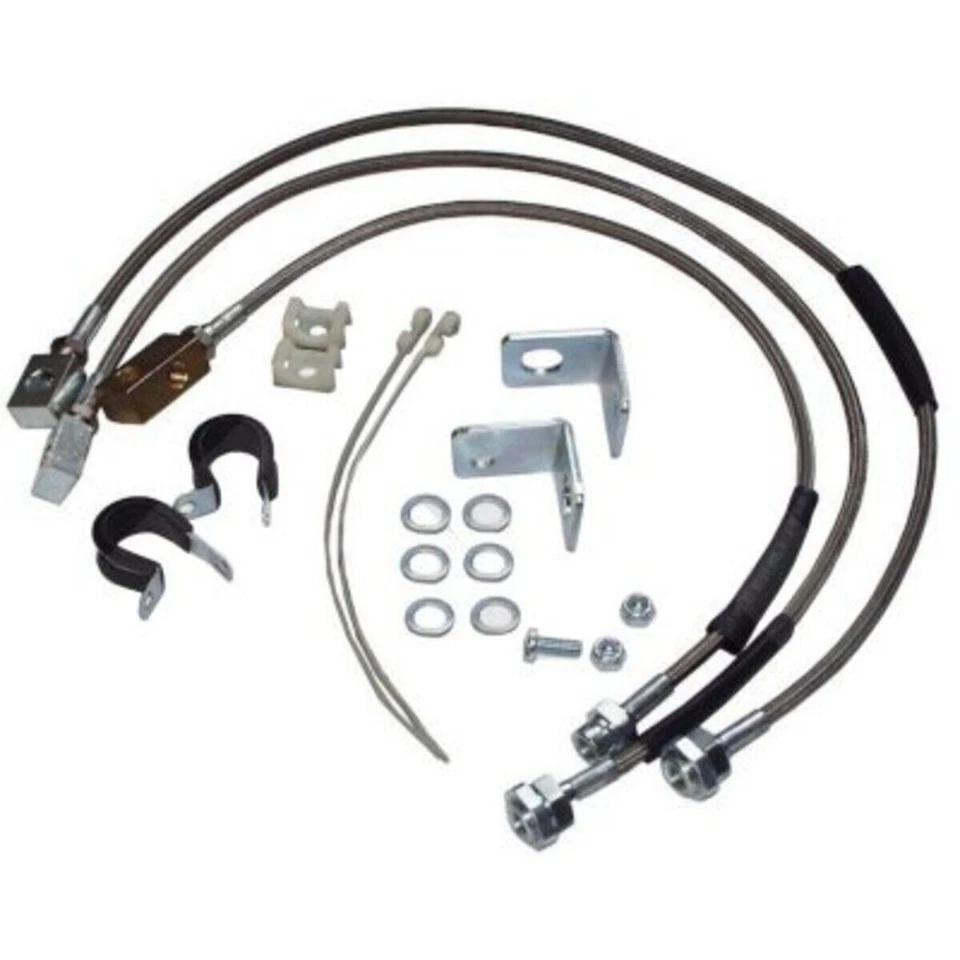 Kit de manguera de freno de acero inoxidable Crown RT31015 para Jeep Cherokee XJ 1984-2001 Foto 2 de 2