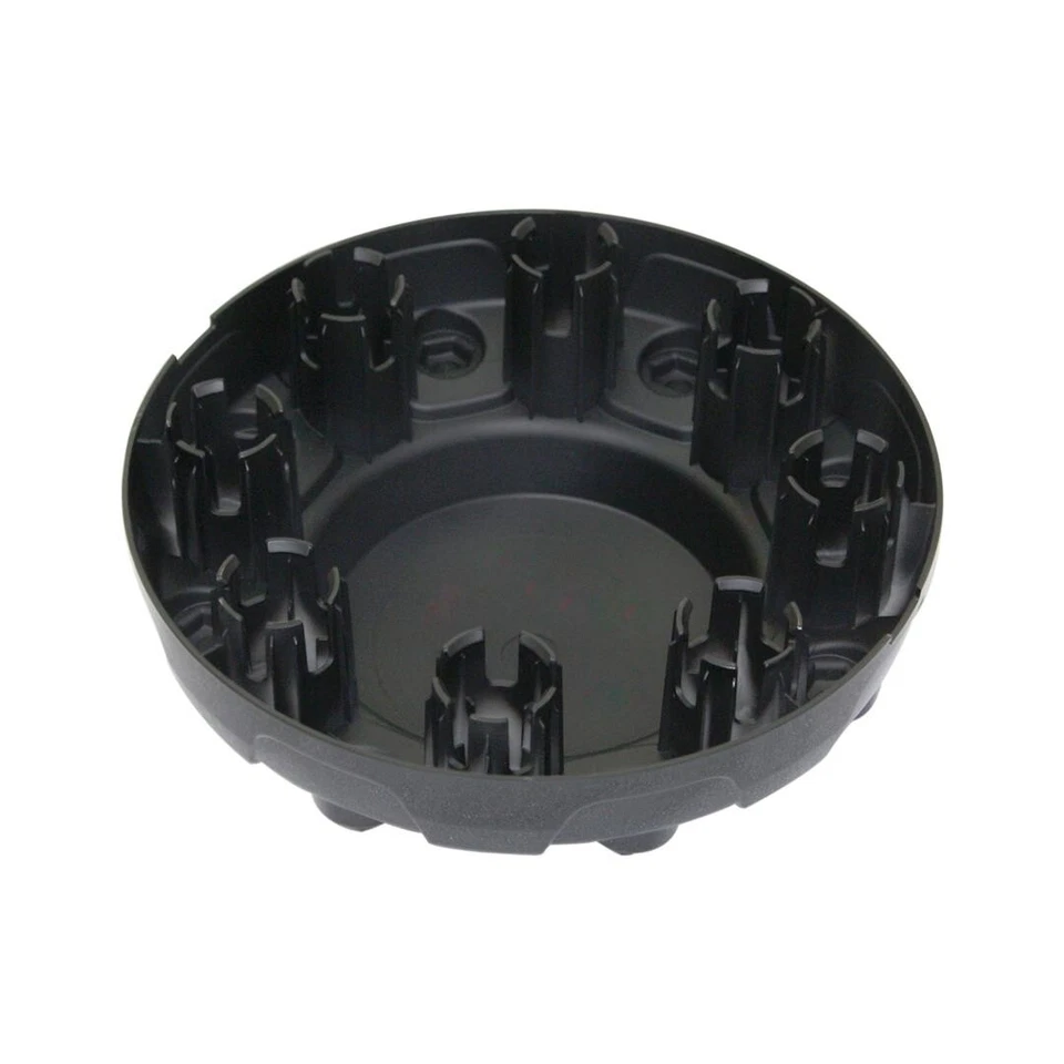 NEW Gloss Black 17" Steel Wheel FRONT Center Caps Pair for 19-21 Ram 3500 Dually - Image 3 of 3