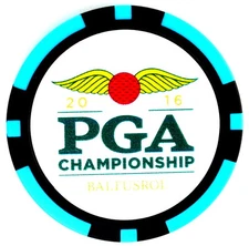 2016 PGA CHAMPIONSHIP (Baltusrol) - Blue - POKER CHIP Golf Ball Marker