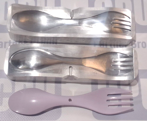 Mold, hand held thermoplastic plastic, Plastic Injection Spoon-fork