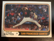 TOPPS HERITAGE BASEBALL 2023 COLE WAITES ROOKIE TRADING CARD #258