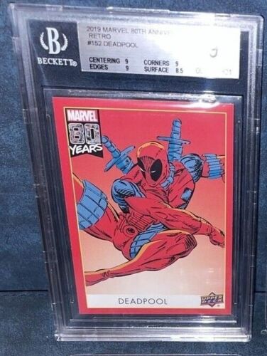 DEADPOOL MARVEL RETRO 80TH Anniversary Marvel Card BGS 9 MINT 🔥 - Picture 1 of 4