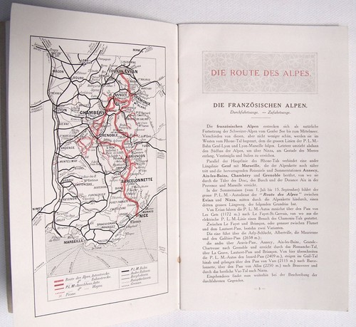 Alpenführer des PLM BAHN guide PLM des Alpes panoramique photos cartes TBE 1910 - Imagen 5 de 6