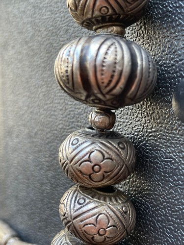 Very Nice Thailand Antique ~ Vintage 999 Fine Silver Beads Necklace Tribal E - Picture 12 of 12