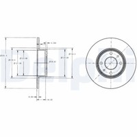 2X Delphi BG2322 Bremsscheibe FüR Alfa Romeo Passend FüR Fiat Lancia