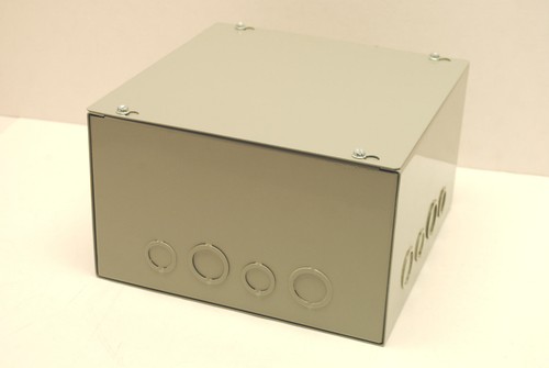 10" X 10" X 6" Metal Lift Off Screw Cover Junction Box NEMA 1 Indoor Enclosure - Picture 2 of 6