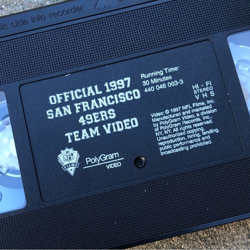 Vtg 1997 Jerry Rice Signed San Francisco 49ers Official NFL Team Video VHS Tape - Picture 12 of 13