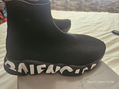 Balenciaga Speed lt sneaker Graffiti black/black/white Men's