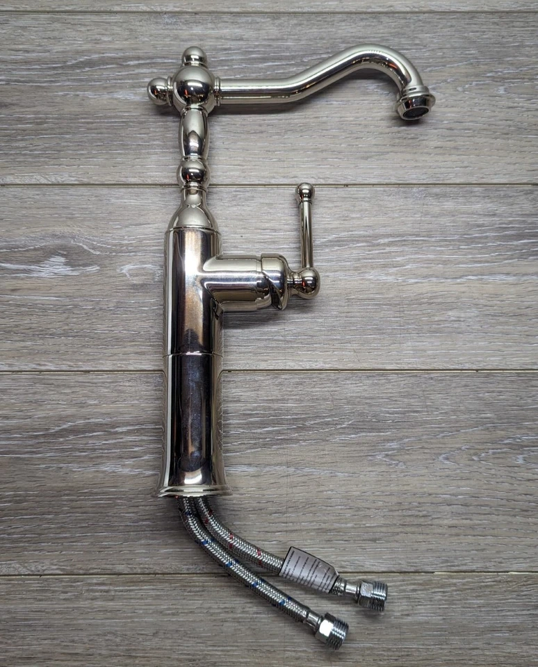 Signature Hardware Sidonie Single Vessel Bathroom Faucet Oil Polished Nickel - Image 2 of 4