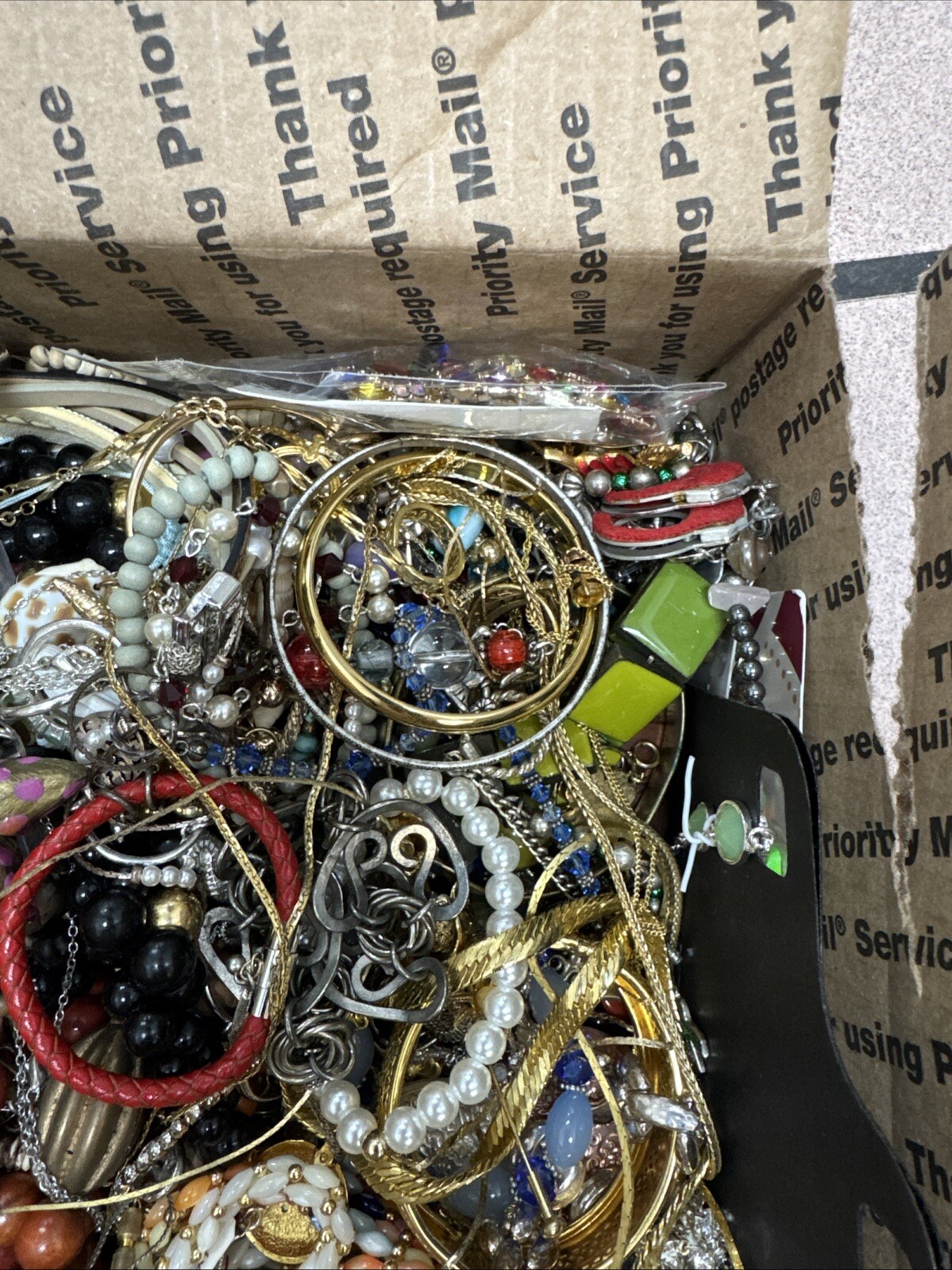 Vintage/new/used Jewelry Lot 13 Plus lbs Necklace Brooches Earrings ...