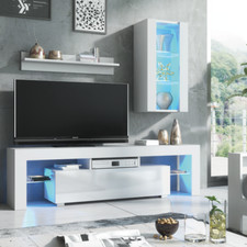 TV Unit Display Cabinet Set Matt Gloss Storage Furniture Free LED Modern Home