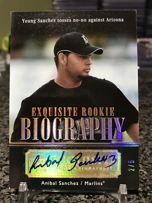 2007 Exquisite Signatures Anibal Sanchez Rookie Card RC Auto Rare Gold SSP /5!!!