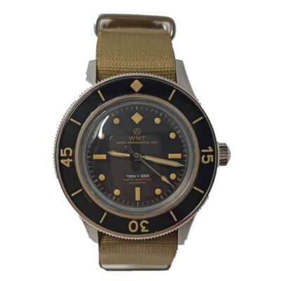 Walter Mitt Sea Wolf Sahara Stahl Automatik Stoff Matt Beige Herrenuhr