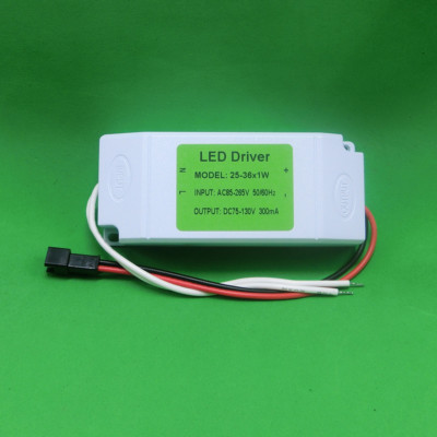 AC LED Driver +Shell 25~36x1W 300mA Power Supply Lamp Light Bulb 25W 28W 30W 36W