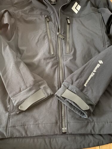 Black Diamond Mens Dawn Patrol Soft Shell Hooded Jacket Small Black - Picture 5 of 12