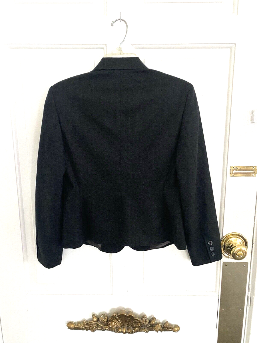 Beneton United Colors Black 100% Wool Made in Italy Suit Jacket