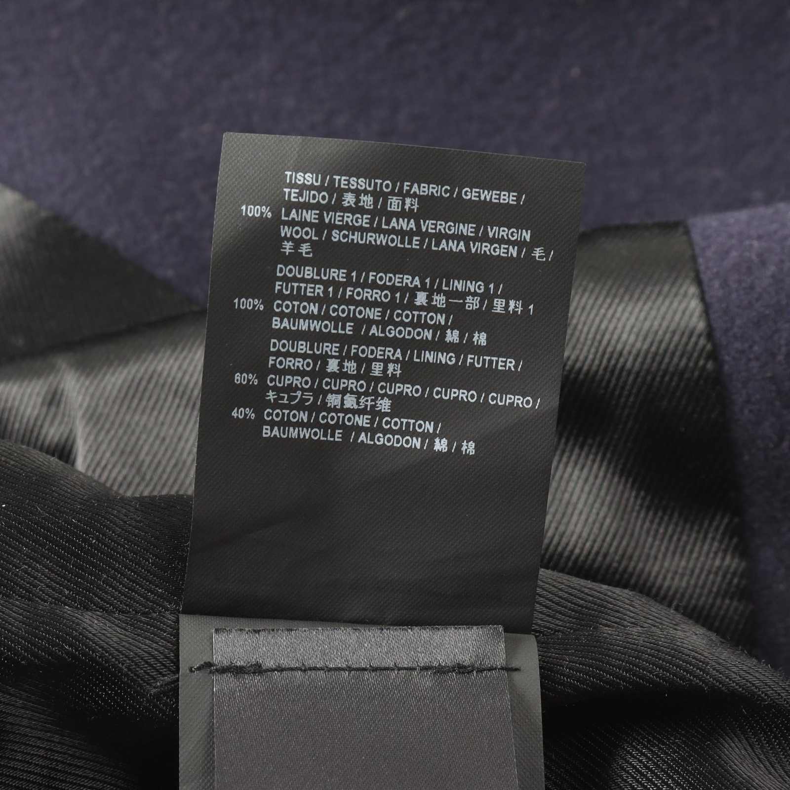 Cappotto SAINT LAURENT PARIS 437873 lana navy usat uom