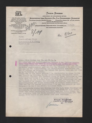 Augustenthal, letter 1951, Friedrich Boesner GmbH 