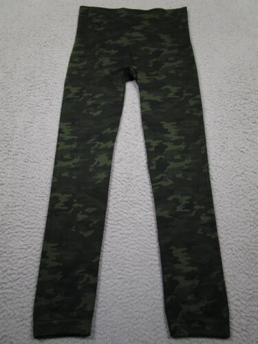 Spanx Leggings Womens 1X Green Camouflage Stretch Athleisure