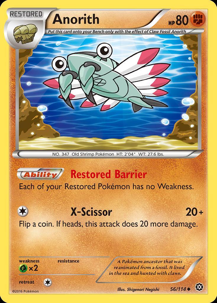 Pokemon Anorith (56/116) Steam Siege LP