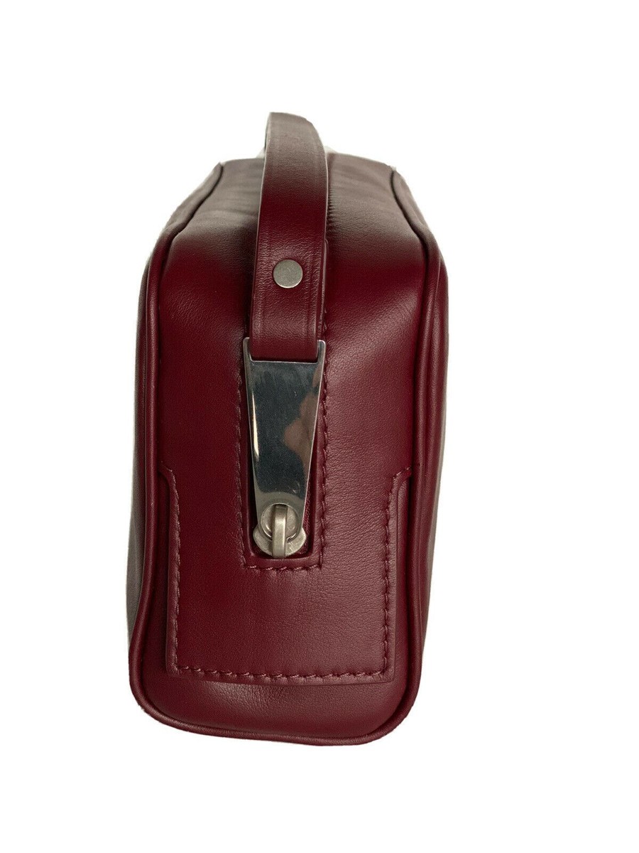 NWT $1020 Bottega Veneta Leather Bordeaux Small Toiletry Case