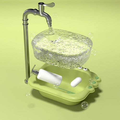 Washing Up Basin Cartoon Washbasin Baby Wash Bowl Infant Face Basin - Picture 9 of 12