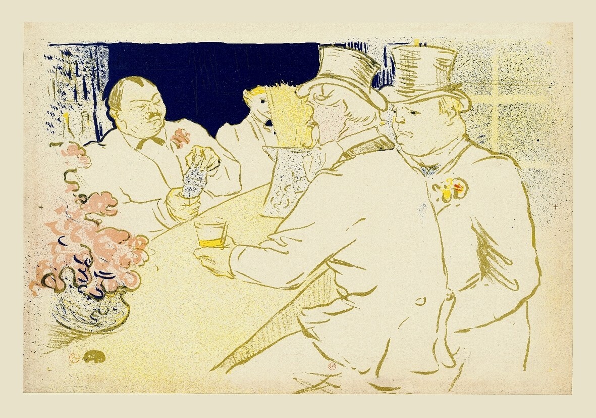 Lithographie Toulouse-Lautrec Irish American Bar | Grand poster estampe vintage 60x85 cm