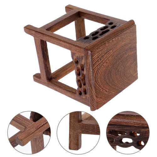 4 PCS Vase Base Holz Blumenkübel Podest Pflanzenuntersetzer - Bild 12 von 12