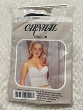 VTG Carnival 213 Lace Low Plunge Longline Bra - 38A - black - NWT 