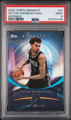 2025 TOPPS MIDNIGHT #41 VICTOR WEMBANYAMA MORNING PSA 9