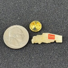 Vintage Coors Beer Semi Delivery Truck White Red Enamel Pin Pinback #51009