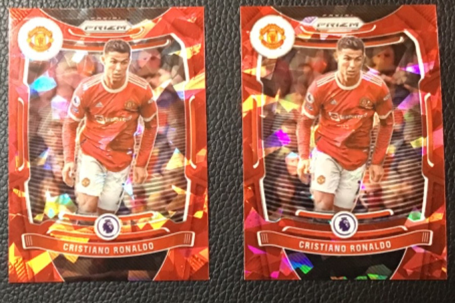 (2) 2021-22 PRIZM RED ICE CRISTIANO RONALDO #283 PORTUGAL