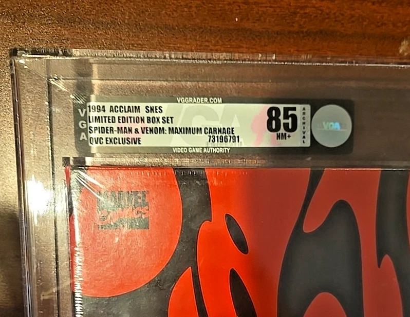 Maximum Carnage QVC Set Spiderman Super SNES Sega Genesis Sealed VGA WATA CGC - Image 3 of 4