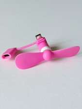 mini portable phone FAN for android iPhone smartphone micro B C USA, Pink